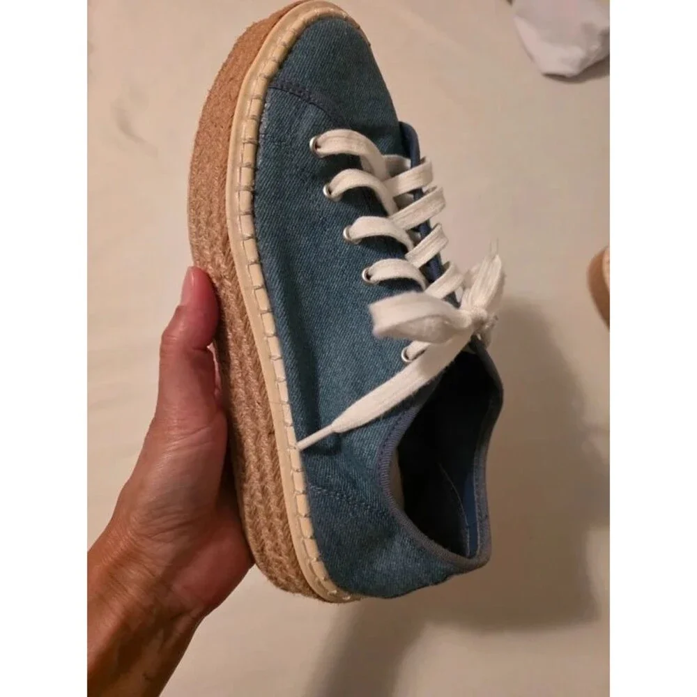 H&M Denim Espadrille Platform Sneakers EU 38 US 7.5